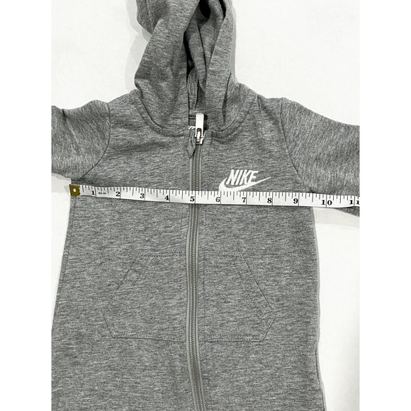 Gray Nike One Piece | Infants Zip Front Long-Sleeve Hooded Coverall - Picture 10 of 10
